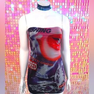 Graphic Print Bodycon Dress